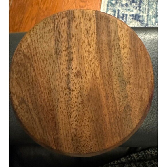 Hand-Carved Coasters Shesham Wood Tree of Life Set of 4 Natural Earth Tones - Picture 2 of 5